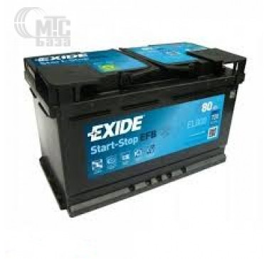 Аккумулятор Exide Start-Stop EFB 6CT-80 R [EL800] EN800 А 315x175x190мм